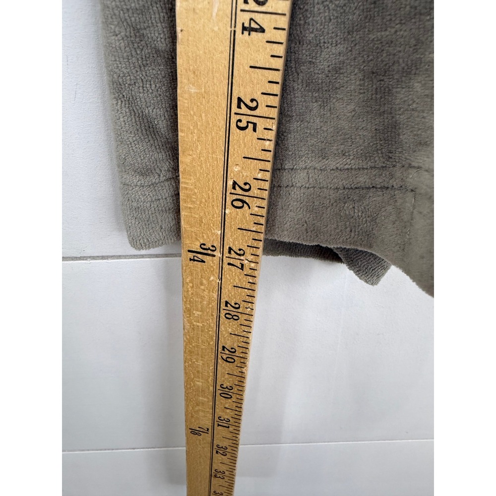 Pact Velour Wide Leg Pants Women L Olive Drawstring Loungewear Relaxed Fit - Picture 9 of 10